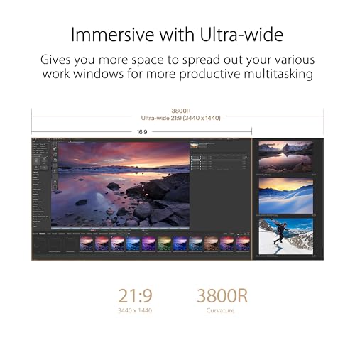 ASUS ProArt PA34VCNV écran plat de PC 86,6 cm (34.1") 3440 x 1440 pixels UltraWide Quad HD LCD Noir