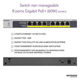 NETGEAR GS108LP SW 8 PORT GIGABIT PoE+