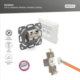 Digitus CAT 6A, module Keystone, blindé, installation sans outil