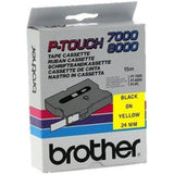 BROTHER P-TOUCH TZE-151 noir sur clear 24mm