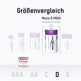 ANSMANN Accu lithium Mono D, 2 pièces, rechargeables Type-C, 1,5 V