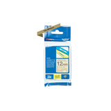 BROTHER Ruban laminé Noir sur Motifs Or 12mm (4m)