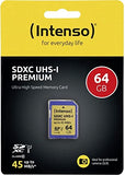 INTENSO Carte SDXC UHS-I Premium Class 10 - 64 Go