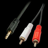 LINDY Premium Audio Adaptercable 2m 2x Phono/RCA to 3.5mm Stereo Jack