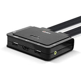 LINDY 2 Port HDMI 18G USB Type C USB 2.0 & Audio Cable KVM Switch