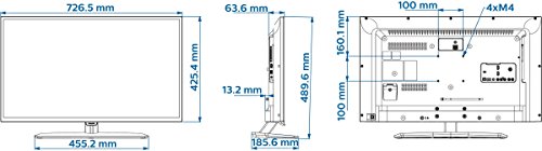 PHILIPS téléviseur professionnel 19" 19HFL5014W HD LED