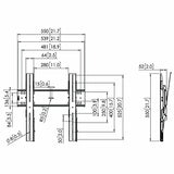 VOGEL S Supp. mural PFW 6410 inclinable, sécurisé - écrans lourds