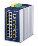 PLANET IGS-6325-16P4S commutateur réseau Géré L3 Gigabit Ethernet (10/100/1000) Connexion Ethernet, supportant l'alimentation via ce port (PoE) Aluminium, Bleu