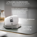 CHERRY Souris STREAM COMFORT sans fil blanche