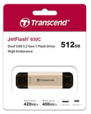 TRANSCEND JetFlash 930C USB 512Go USB 3.2 Type-C