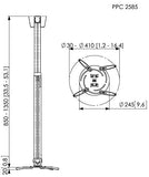 VOGEL S Support vidéoprojecteur PPC 2585 plafond, bras 850-1350 mm argent
