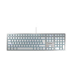CHERRY Clavier KC 6000 SLIM USB EU argent/blanc