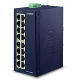 PLANET ISW-1600T commutateur réseau Non-géré Fast Ethernet (10/100) Bleu