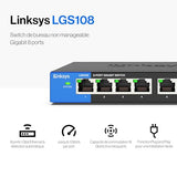 LINKSYS Switch 8 ports Gigabit - Boitier Métal