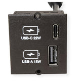 BACHMANN Plastron chargeur 2 ports USB A et C