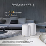 ASUS ZenWiFi AX Hybrid XP4 Mesh AX1800 Dual Band WiFi 6 with AV1300 HomePlug AV2 MIMO White 2-pack