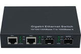 Switch 4P Gigabit dont 2 ports fibre SFP 1000SX/LX