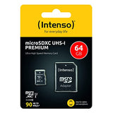 INTENSO Carte MicroSDXC UHS-I Premium Class 10 - 64 Go