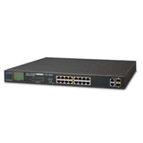Planet FGSW-1822VHP SW 16P PoE+ 300W+ écran LCD +2G +2SFP