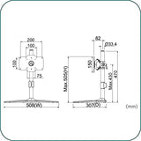 AAVARA Support à poser TS021 - 1 écran