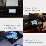 CANON PIXMA TS8750 MFP colour ink-jet A4 15 ipmprint 200 sheets USB 2.0 Wi-Fi black