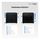SYNOLOGY DS2422+ DiskStation AMD Ryzen Embedded V1500B compact 12-Bay desktop NAS QUAD CORE 4Go RAM