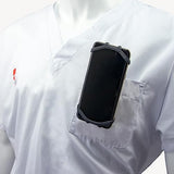 MOBILIS Clip ceinture universel ABS Pivotant 90° Support en silicone HHD 5-7