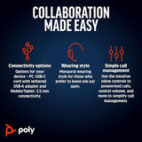 POLY Blackwire C5220 casque MS USB-C/A+Jack - 2 écout.