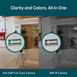 TP-LINK VIGI C450 4MM 5MP Full-Color Turret Network Camera 25fps/30fps 2880x1620