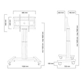 NEOMOUNTS PLASMA-M2500SILVER Chariot pour écran 42-100p - motorisé