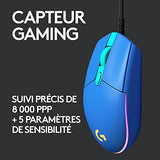 LOGITECH Gaming Mouse G203 LIGHTSYNC Mouse optical 6 buttons wired USB blue