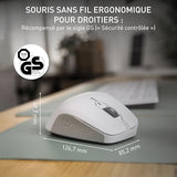 CHERRY Souris STREAM COMFORT sans fil blanche