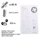 Extralink CAT5E FTP (F/UTP) V2 OUTDOOR TWISTED PAIR 305M - Kabel - Netzwerk câble de réseau Noir F/UTP (FTP)