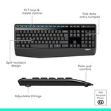 Logitech 920-006489 clavier Souris incluse Universel RF sans fil QWERTY Anglais Noir