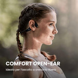 SHOKZ Casque à conduction osseuse OpenRun - Bluetooth - Noir