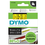 DYMO Ruban D1 - 19 mm noir sur jaune