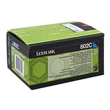 LEXMARK 802C cartouche de toner cyan faible capacité 1.000 pages pack de 1 retour program