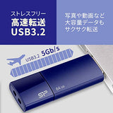 SILICON POWER memory USB Blaze B05 128Go USB 3.2 Blue