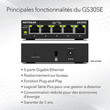 NETGEAR GS305E Switch Smart Managed Plus 5 ports Gigabit
