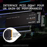 WD Black SSD SN770 NVMe 500Go PCIe Gen4 16GT/s M.2 2280