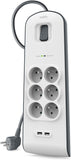 BELKIN Multiprise/Parafoudre 6 Prises 2 Ports USB