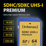INTENSO Carte SDXC UHS-I Premium Class 10 - 128 Go
