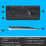 LOGITECH MK540 ADVANCED Wireless Keyboard and Mouse Combo Central Clavier Allemand (DE)