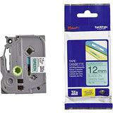 Ruban laminé standard BROTHER Noir/Blanc 9mm - TZE-221