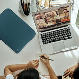 MOBILIS Housse Skin Memory Foam Sleeve pour ordinateur 12.5-14 - Bleu, Gris