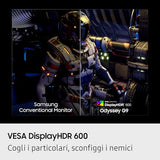 SAMSUNG Odyssey G91F LS49FG912 49p DWQHD VA Screen Gaming 144Hz 1m 350cd/m2