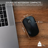 CHERRY Souris MW 2200 sans fil noire