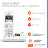 Gigaset AS690A DUO tél.DECT + REP - base + 2 combinés blancs