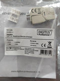 DIGITUS Module Keystone CAT 6 - blindé - Plat - Argent - RJ-45 - RJ-45 - Femelle - Femelle