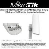 Mikrotik RB911G-2HPnD-12S antenne Antenne de secteur 120 dBi